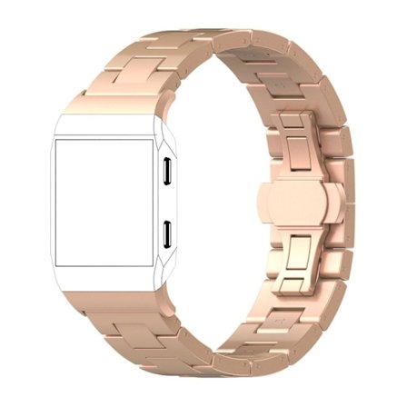 Fitbit Ionic urrem i rustfri stål - Rosa guld