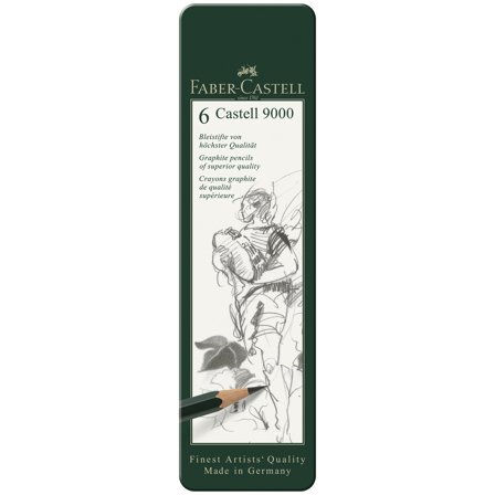 Faber-Castell Potlood Castell 9000 6-set