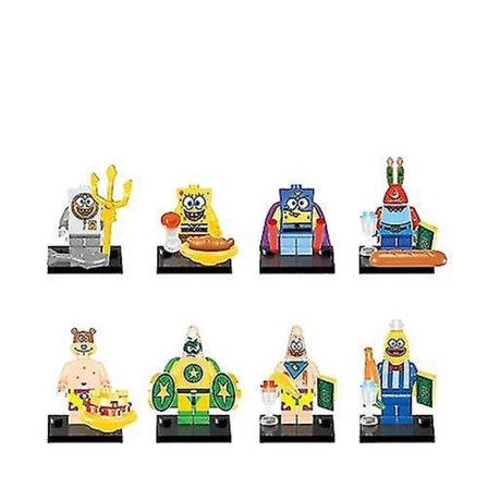 Svampebob byggekloss minifigur Patrick Star Sandy Mr. Krabs byggekloss for barn