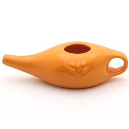 Keramisk Neti Pot til Bihuler, 250ml Håndlavet Yoga Neti Pot Næseskyller