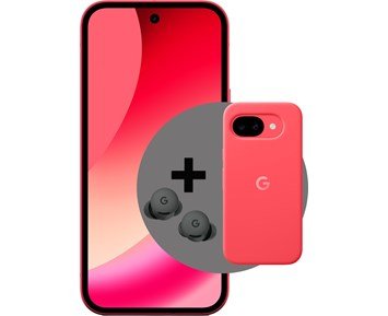 Google-Google Pixel 10a 128G Berry + Pixel 10a Case Berry + Pixel Buds 2a - Hazel-Google Pixel 10a med deksel og Buds 2a-Google Pixel