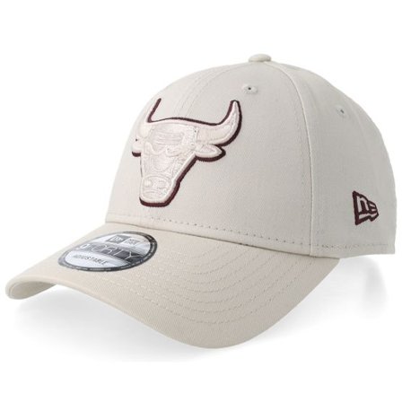 New Era - NBA Beige adjustable Keps - Chicago Bulls Team Outline 9FORTY Stone Adjustable @ Hatstore