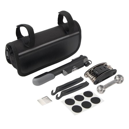 Bärbar cykelpump med verktygssats model 1