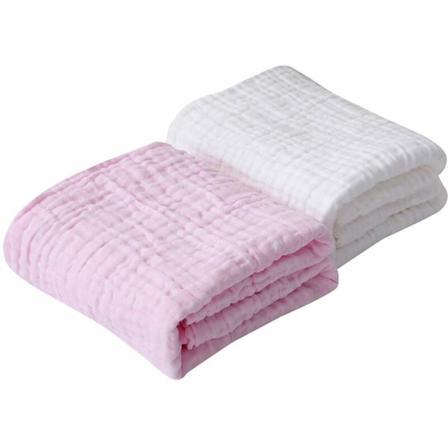 Baby Håndkle Bomull Gas Super Myk Absorberende Baby Badehåndkle 6 Lag Baby Håndkle 43,3 X 43,3 Tommers Baby Barn Fødselsgave - 2 Stykker