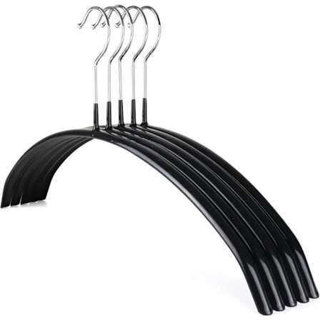 Smidige, pladsbesparende bøjler med gummibelægning - Stærke metalbøjler med kromkrog - Kompatible med strik og trøjer [YDE]