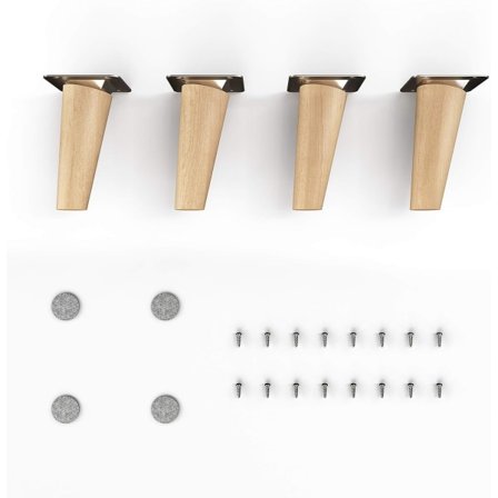 TG Træmøbelben - Olie Finish - Højde: 10cm - Runde, Ta