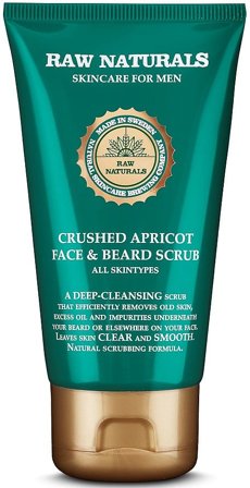 Raw Naturals Crushed Apricot Face & Beard Scrub 75 ml, Mænd, Ansigtspleje, Masker