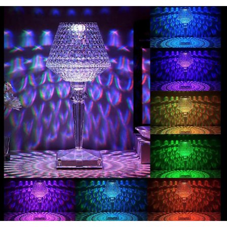 Diamond Crystal Table Lamp Bedroom Bedside Lamp Suspended Line Atmosphere Lamp