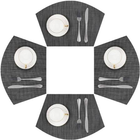 Set med 4 varmebestandige, sklisikre PVC-brikker - Vaskbare
