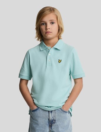 Lyle & Scott Plain Polo Shirt - Blue - 110-116