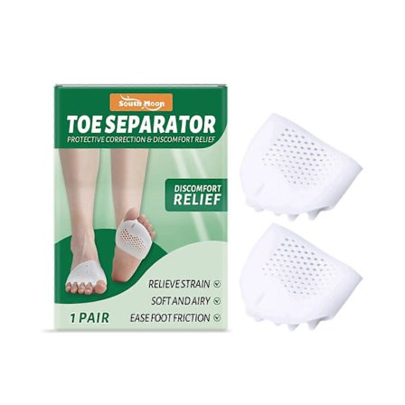 Silikone Tåseparatorer til Kvinder og Mænd, Tåseparatorer Knystkorrektion Pude til Overlappende Tæer, Åndbare Bløde og Komfortable Gel Fodpuder