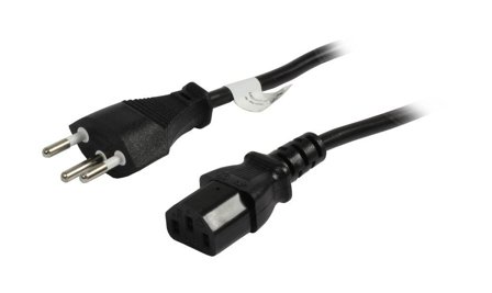 SYNERGY Netzkabel 230V Schweiz(Stecker)J12/Kaltgeräte IEC-C13(Buchse), 2m,Black., Synergy21