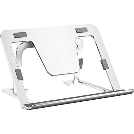 Smal bärbar aluminiumtablethållare för skrivbord, kompatibel med iPad Pro/Air/Mini, Samsung Tab, Surface Pro, Kindle Fire (7-13 tum) (Silver)
