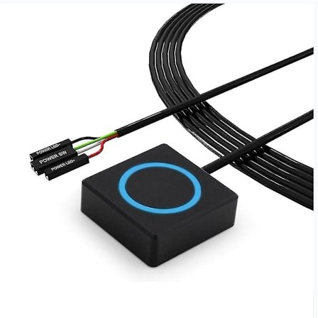 PC Virtapainike P yt koneen Virtakytkin Ulkoinen Virtakytkin Alumiiniseos Magneettinen Itsepalautuspainike Metallikuori RGB
