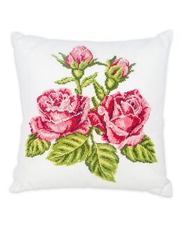 Broderipakke Pute Roser - Ateljé Margaretha