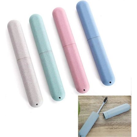 Nirvana Tandbørsteetuier af hvedestrå, rejse, antibakterielle tandbørsteetuier, bærbar tandbørsteholder til rejser, forretningsliv, skoleliv og 