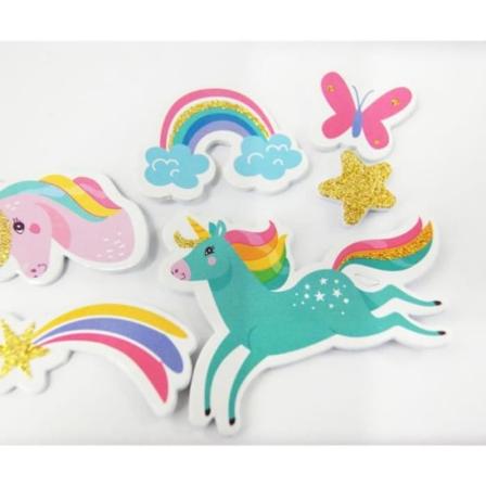 Glitter Unicorns EVA Foam Stickers - Smoothy - 30 klistermärken - Barn 5 år och uppåt - Blandat