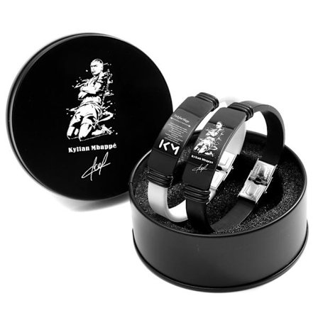 Jud- Fotboll Supplies armband rostfritt stål justerbart Mbappe