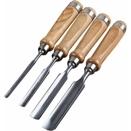 4-Piece Wood Chisel Set, Wood Carving Hand Chisel Set Woodworking Chisels Tools for Carving and DIY
