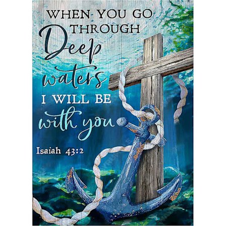 Kristen diamantkunstmalerisett for voksne, dyphavs 5D diamantmaleri kunst DIY voksenhåndverk 12 * 16 tommer