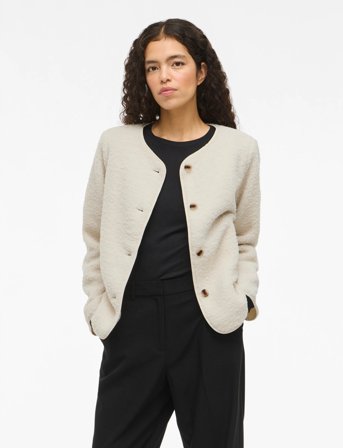 Vila Viada Teddy Jacket - Noos - Cream - 34