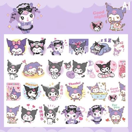 Kawaii Sanrio-klistremerke Kuromi Cinnamoroll Anime og mobiltelefon C A1