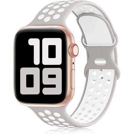 Sportrem til Apple Watch 42mm 44mm 45mm, Åndbar Blød Silikone Sport Udskiftningsrem til Kvinder