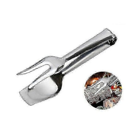 2-pak Madlavningspincet i rustfrit stål Gaffel og Ske Salat Tang Grillklemmer Køkkenredskaber