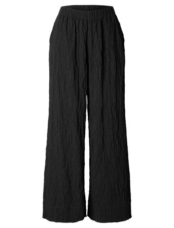 Slfcoria Hw Wide Pant B Black Selected