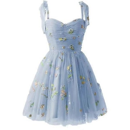 Kjoler til Kvinder Hjemkomst Kjoler Pufærme Blomsterbroderi Tyl Formelle Kjoler