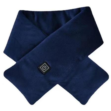 Pieni tuore huivi Usb-latauslämmitys Talvi kylmänsuojaus Lämmin huivi Navy Blue