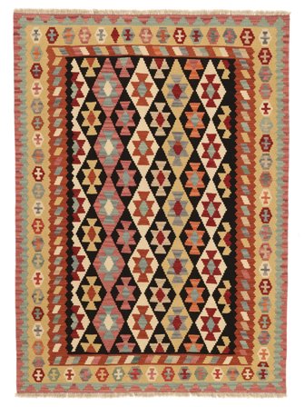 Kelim Ghashghai Matta Orientalisk Orange/Mörkröd ( Persien)