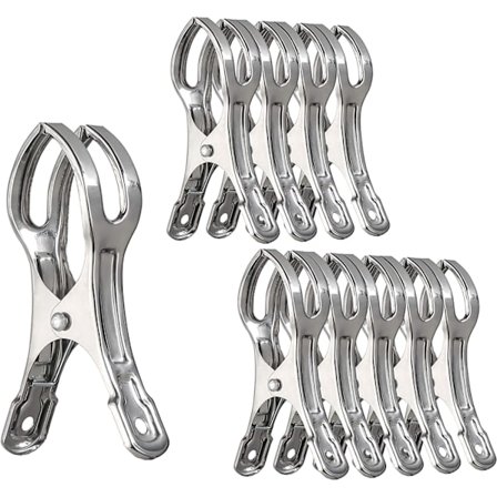 10 pakker rustfrie stålklips 4,33 tommer klesklype klemme Cl