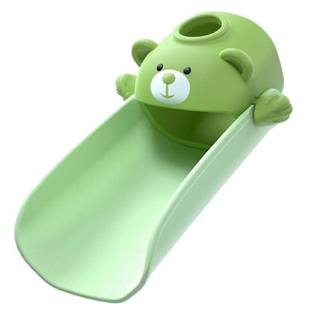 Kranforlenger Baby Håndvaskforlenger Barnas Silikon Tegneserie Anti-skålding & Sprutende Vann Grønn