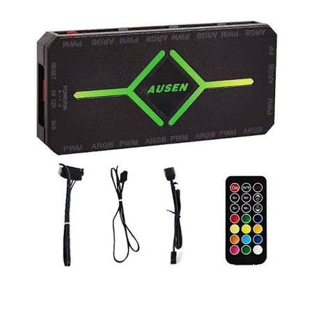 4-Pin PWM Temperaturkontroll Hub ARGB Shenguang Synkron Chassifläkt Lämplig för Universell Datorregulator