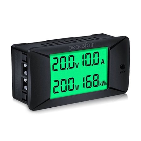 Digitalt Voltmeter Amperemeter Panel, Volt Ampere Strømmåler LCD Digital Skjerm Amperemeter Voltmeter Multimeter DC 5-12V PZEM025
