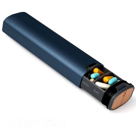 7 Dages Ugentlig Pilleæske Rejse Pilleboks MØRKEBLÅ