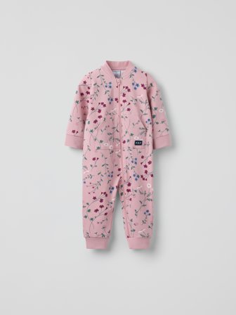 Polarn O. Pyret - Sweatshirt overall floral - 56 - Childrenswear - pink