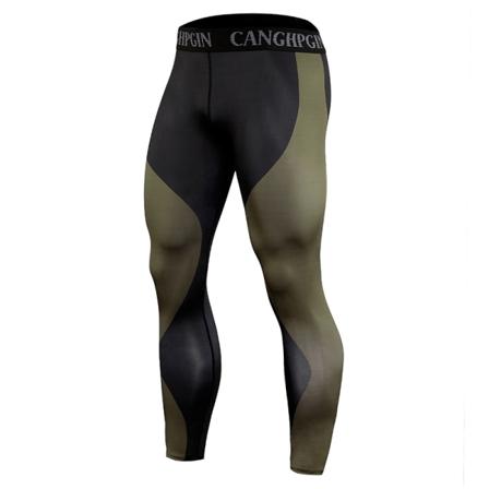 Herr Camouflage Elastiska Midja Leggings Snabbtorka Byxor