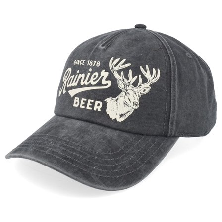 American Needle - Grå adjustable Caps - Walker Rainier Beer Black A-Frame Adjustable @ Hatstore