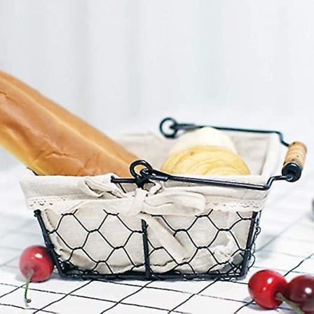 Oppbevaringskurv Bærbar Egg Lin Organisasjons Jernramme