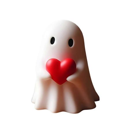1/2/5 stk Halloween Spøkelsesfigur Skummel Kjærlighet Hjerte Midtre Finger Liten Spøkelse Harpiks Statue Skulptur Hjem Kontor Skrivebord Dekorasjon 