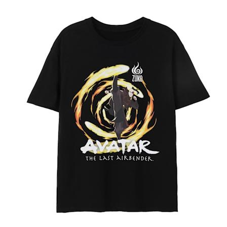 Avatar: The Last Airbender Zuko Fire T-shirt med korta ärmar för män Black L