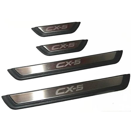 Auto dørterskelplate skrapeplate terskel for Mazda CX-5 cx 5 2017-2022, biltilbehør