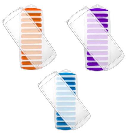 3 st Silikon Smala Isbitstråg med Lock