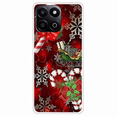 TPU-puhelinkotelo Honor Play 60 Plus 5G/200 Smart 5G/Play 9T/X7c 4G -malleille, juhlava joulukuvio