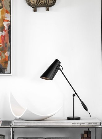 Birdy bordlampe H43 - sort/sort