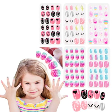120-pack - Snap Nails för Barn - Akrylnaglar