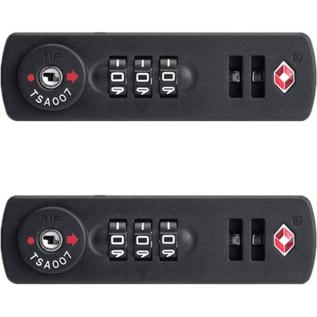 2 st tullade lås Godkända dragkedjepåsar fast lås 3-siffrigt bagagelås för resväska verktygslåda förvaringsväska