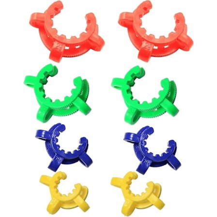 8 kpl Muoviset liitosklipsit 4 kokoa (14mm 19mm 24mm 29mm) Lab Keck -puristin